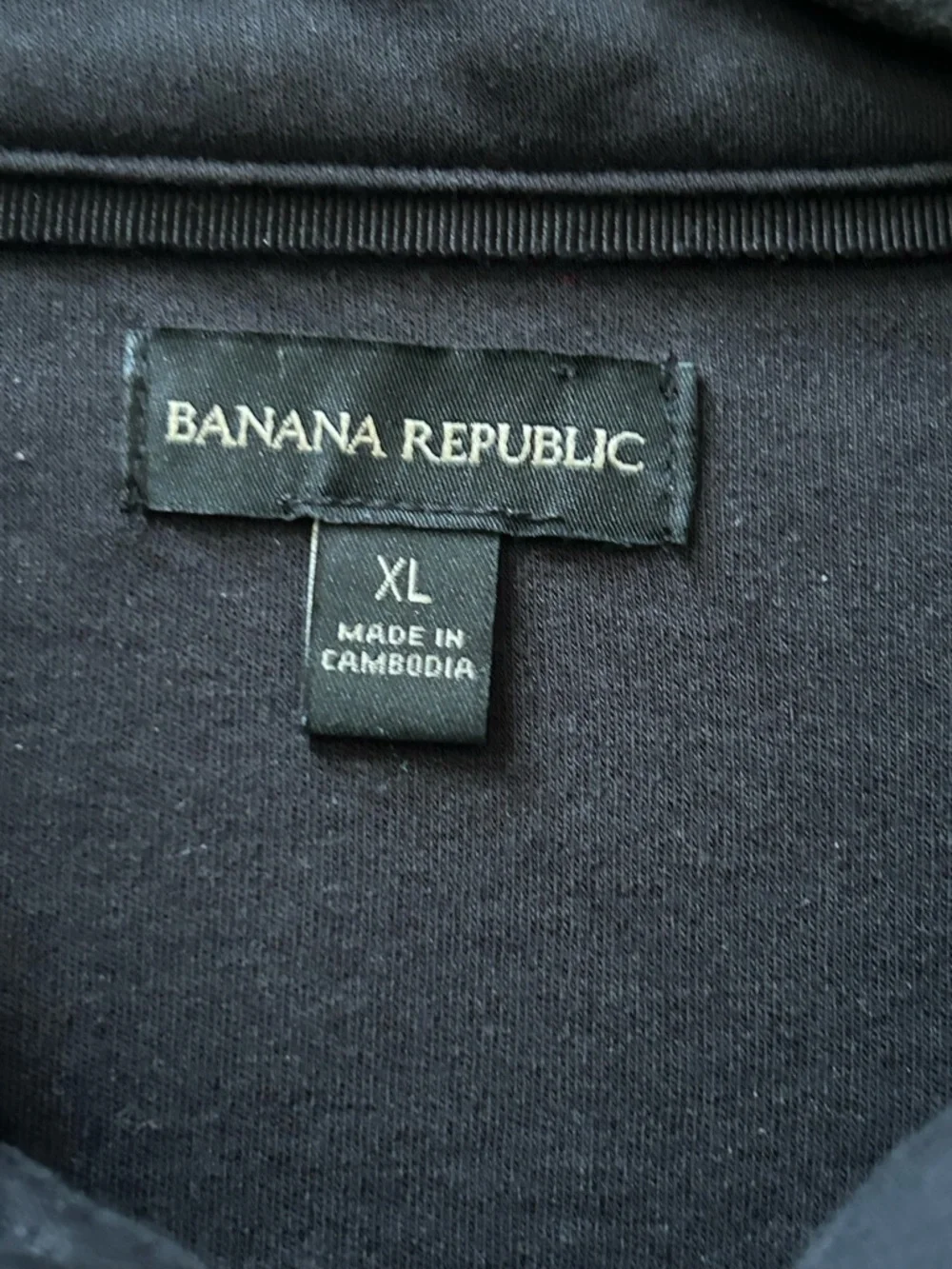 Banana Republic Polo Shirt Men’s XL Black 100% Cotton Logo Golf Preppy Office
